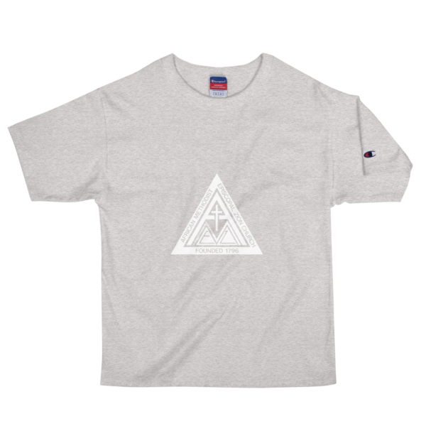 Mens-champion-t-shirt-oxford-grey-heather-front