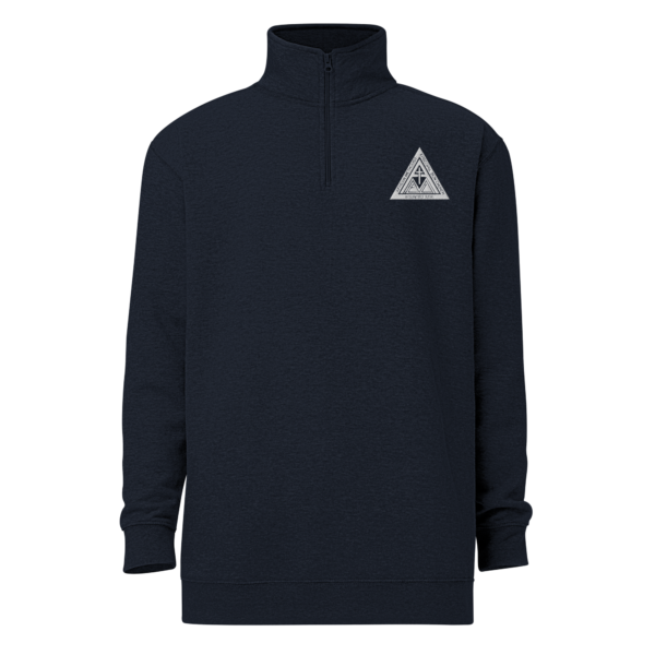 Unisex-fleece-pullover-navy-front